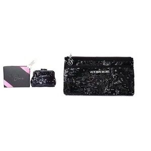 2pc VICTORIA SECRET sequin clutch wallet coin purse brand new